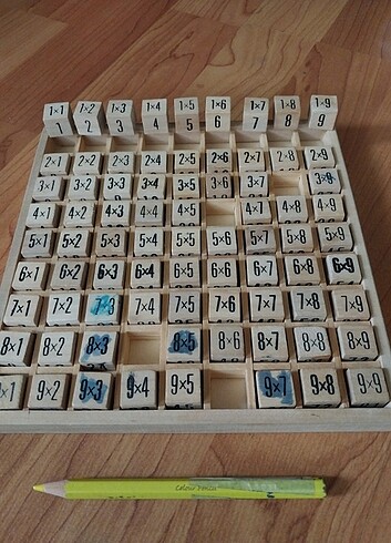 Beden Renk Tangram ve ahsap çarpım tablosu