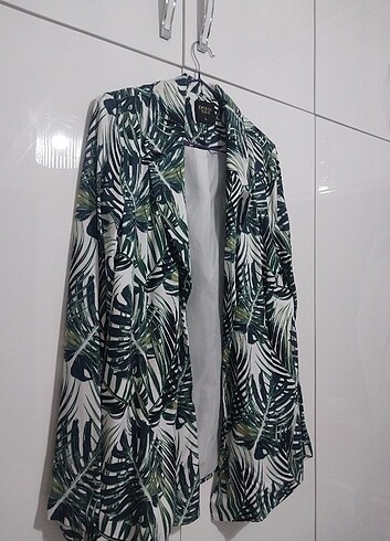 yesil beyaz ceket defacto