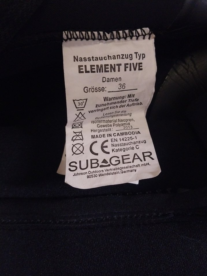 SubGear Element 5 Kadın dalış elbise,36 beden - Görsel 5
