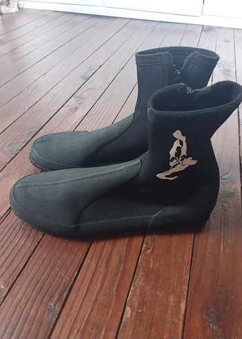 Fermuarlı Siyah Erkek daliş veya su sporları Botu,XL beden - Görsel 3