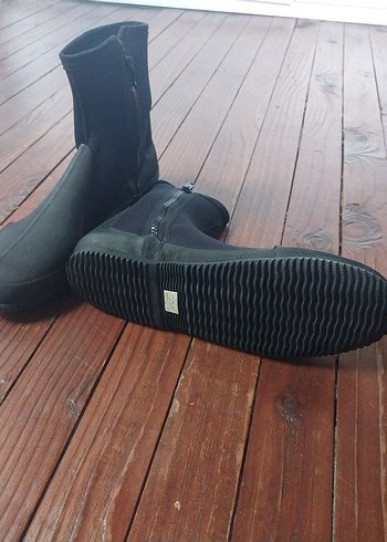 Fermuarlı Siyah Erkek daliş veya su sporları Botu,XL beden - Görsel 8