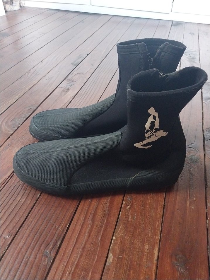 Fermuarlı Siyah Erkek daliş veya su sporları Botu,XL beden - Görsel 3