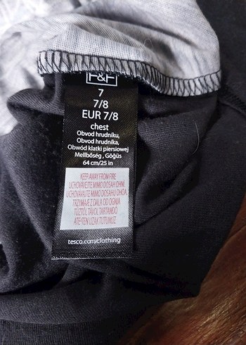 Kız Çocuk Gri Baskılı Uzun Kollu Tişört,7-8 yaş,yeni gibi. - Görsel 8