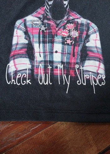 Kız Çocuk Gri Baskılı Uzun Kollu Tişört,7-8 yaş,yeni gibi. - Görsel 7