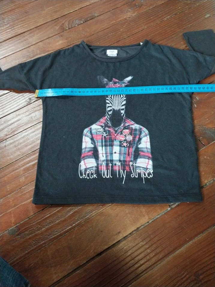 Kız Çocuk Gri Baskılı Uzun Kollu Tişört,7-8 yaş,yeni gibi. - Görsel 5