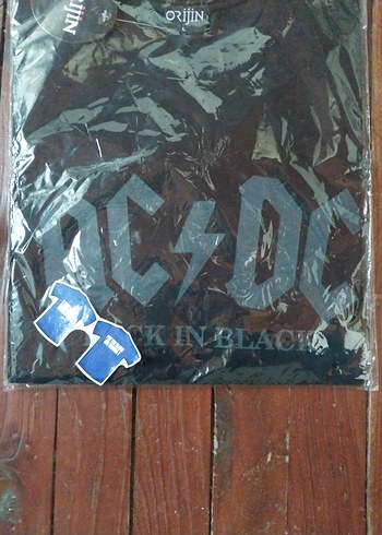 Rock Punk Siyah Baskılı Erkek Tişört,AC/DC ,L beden,Yeni - Görsel 5