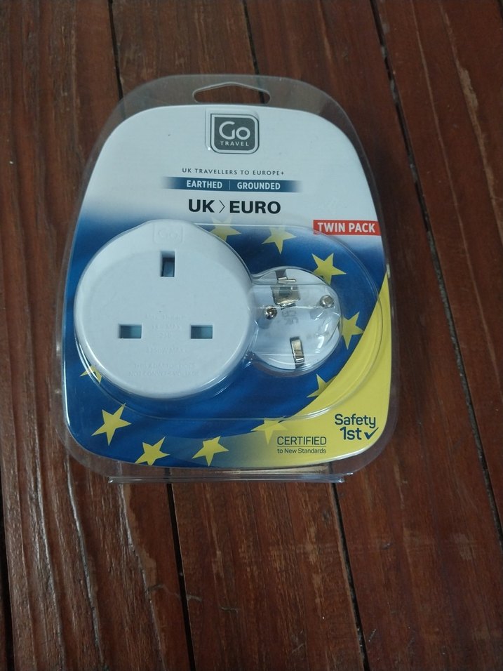 Beyaz Seyahat Adaptörü UK-EU çiftli paket,Yeni - Görsel 2