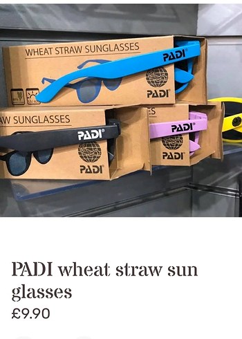 PADI Buğday Samanı Güneş Gözlüğü Lila,Yeni ve kutulu - Görsel 7