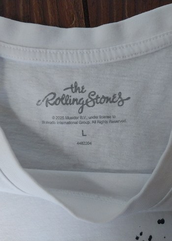 Rolling Stones Las Vegas Beyaz Baskılı Erkek Tişört,L beden. - Görsel 4