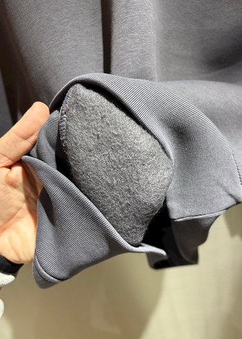 Gri Oversize Sweatshirt - Görsel 2