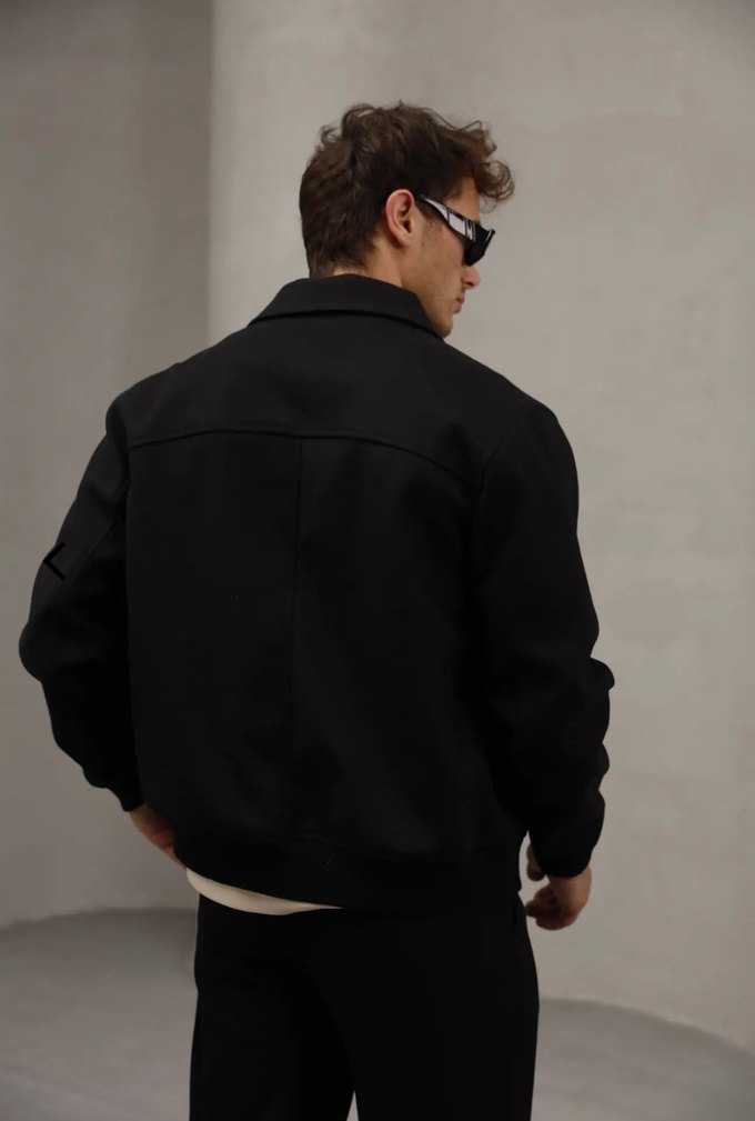 Erkek Siyah Uzun Kollu Günlük Ceket - Görsel 2