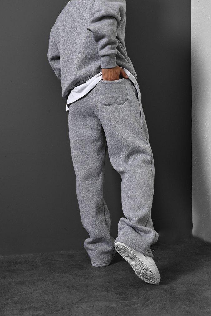 Gri Erkek Rahat Kesim Eşofman Altı - Görsel 2