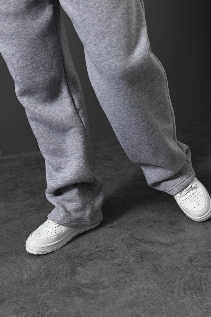 Gri Erkek Rahat Kesim Eşofman Altı - Görsel 3