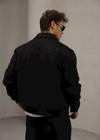 Erkek Siyah Günlük Street Wear Ceket - Görsel 3