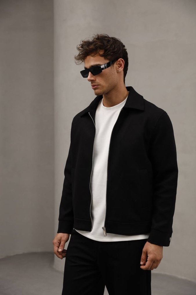 Erkek Siyah Günlük Street Wear Ceket - Görsel 2