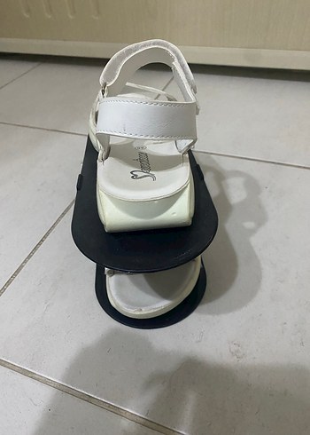 Beyaz Dolgu Topuklu Kadın Sandalet - Görsel 3