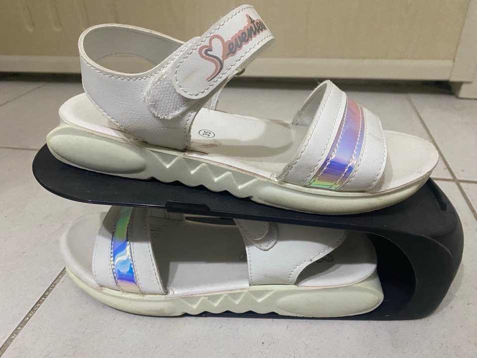 Beyaz Dolgu Topuklu Kadın Sandalet - Görsel 2