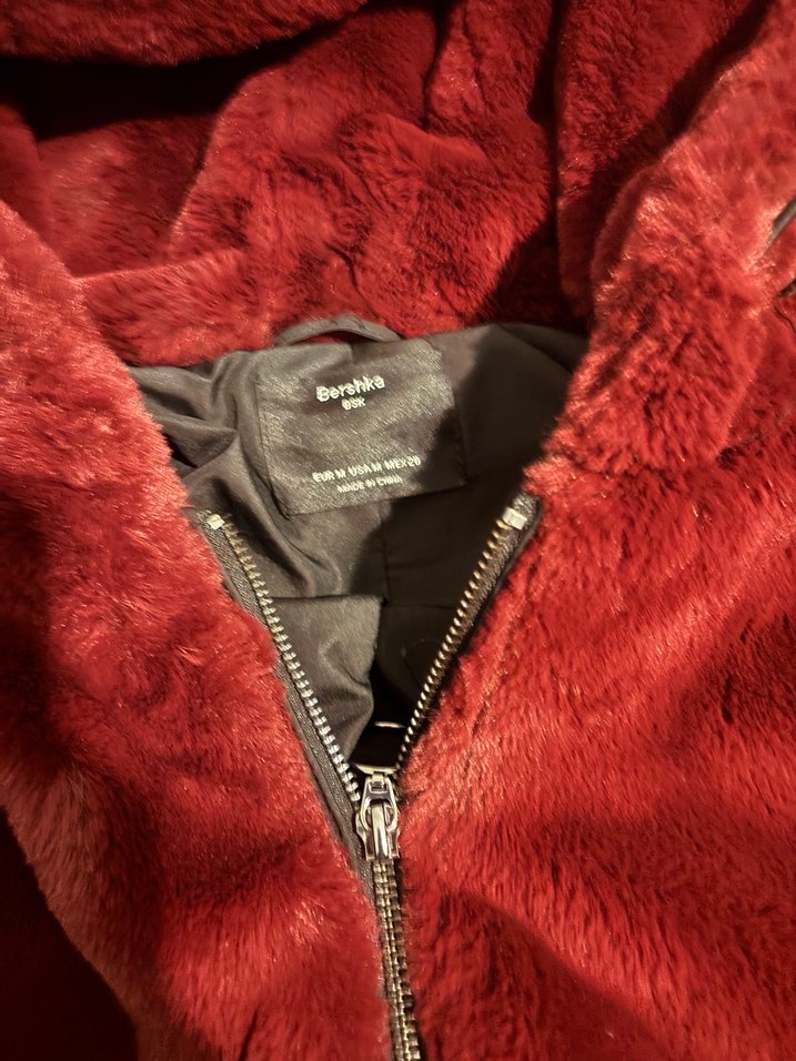 BERSHKA kürk mont - Görsel 3