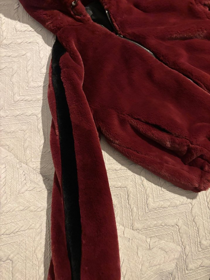 BERSHKA kürk mont - Görsel 2