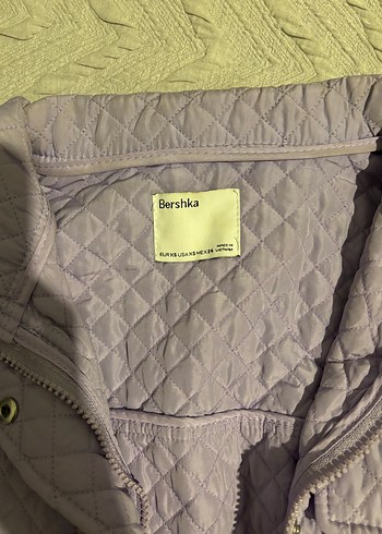 BERSHKA Lila Kadın Midi Ceket - Görsel 3