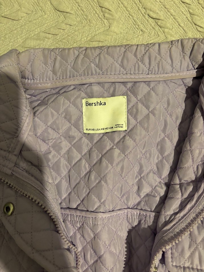 BERSHKA Lila Kadın Midi Ceket - Görsel 3