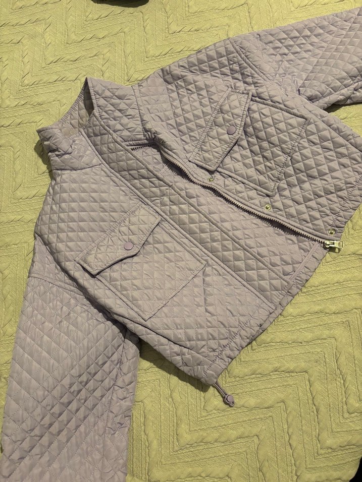 BERSHKA Lila Kadın Midi Ceket - Görsel 2