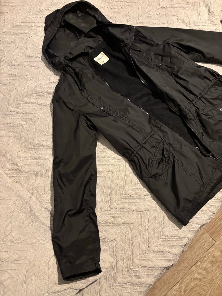 Fermuarlı Siyah Midi Kadın Ceket - Görsel 3