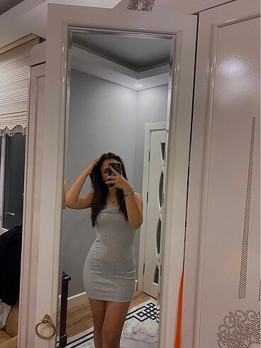 Bershka mini straplez elbise