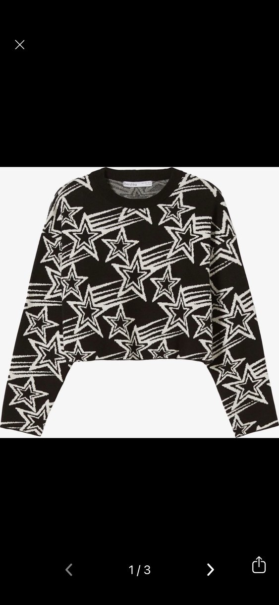 Bershka Yıldız Desenli Kazak - Görsel 2