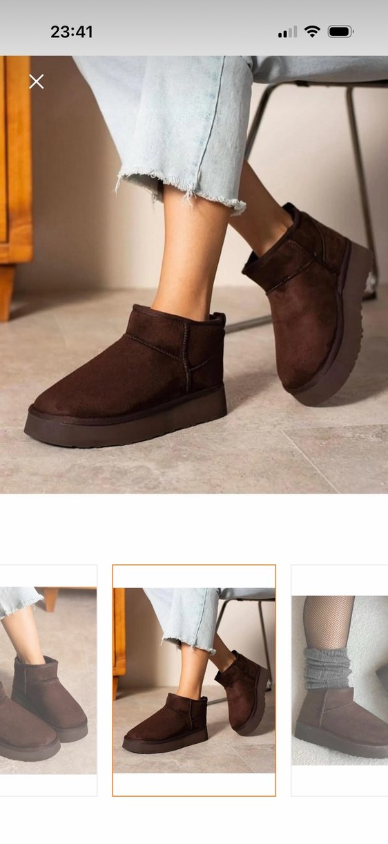 Mini UGG ACI  KAHVE SİYAH BEJ TABA RENKLERi  ve numaralarıyla - Görsel 2