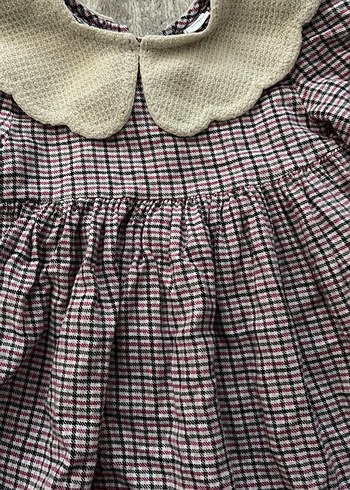 Bebe yaka kız bebek elbise - Görsel 3