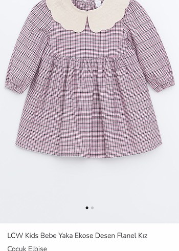 Bebe yaka kız bebek elbise - Görsel 4