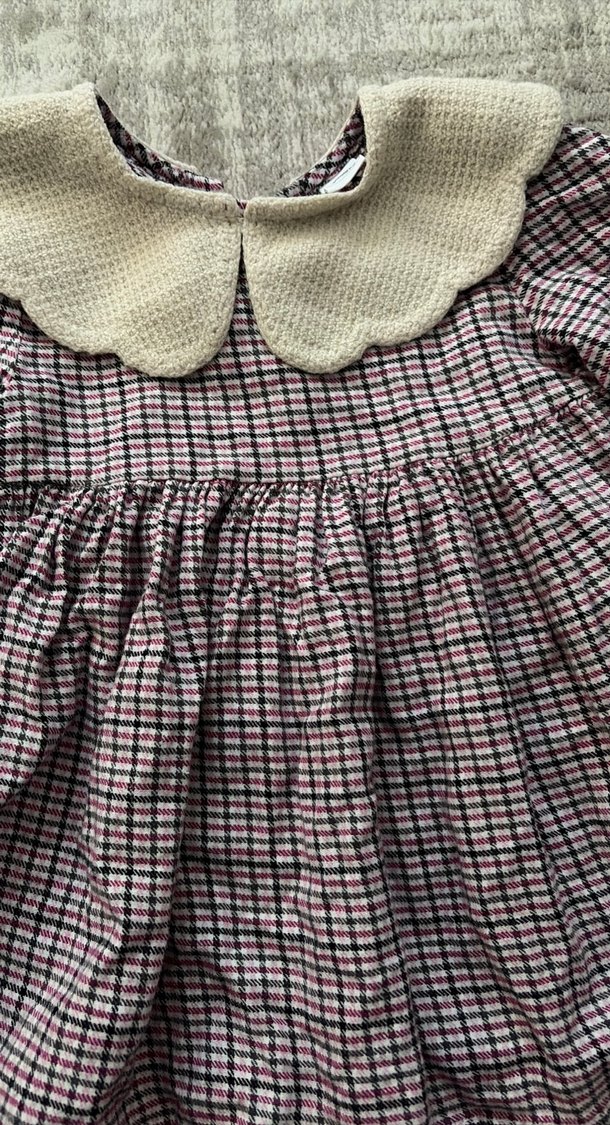 Bebe yaka kız bebek elbise - Görsel 3