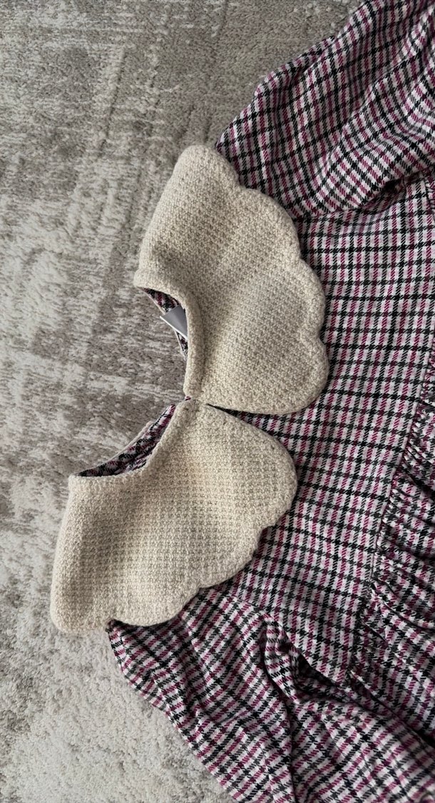 Bebe yaka kız bebek elbise - Görsel 2