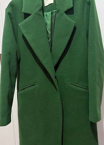 Yeşil Kadın Uzun Kaban - Görsel 5