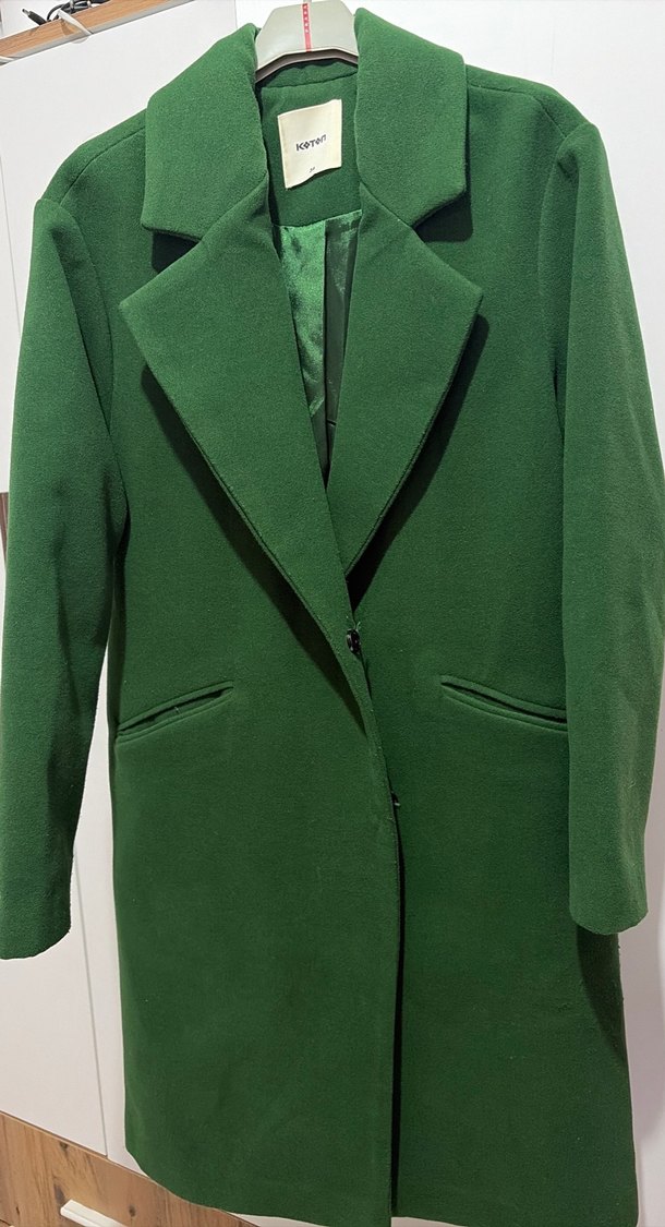 Yeşil Kadın Uzun Kaban - Görsel 5