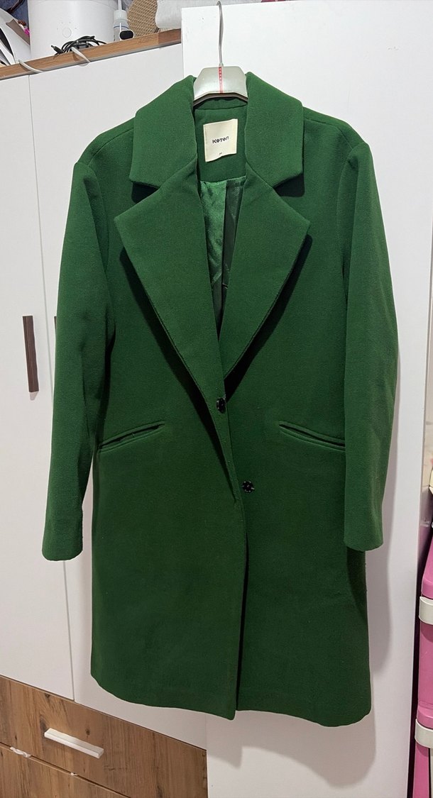 Yeşil Kadın Uzun Kaban - Görsel 2