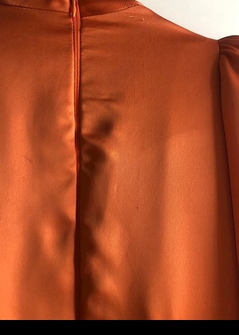 Drapeli Uzun Kollu Kahverengi Kadın Elbise - Görsel 5