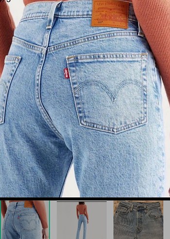 Levis 501 Acik Mavi Yuksek Bel Denim Jean
