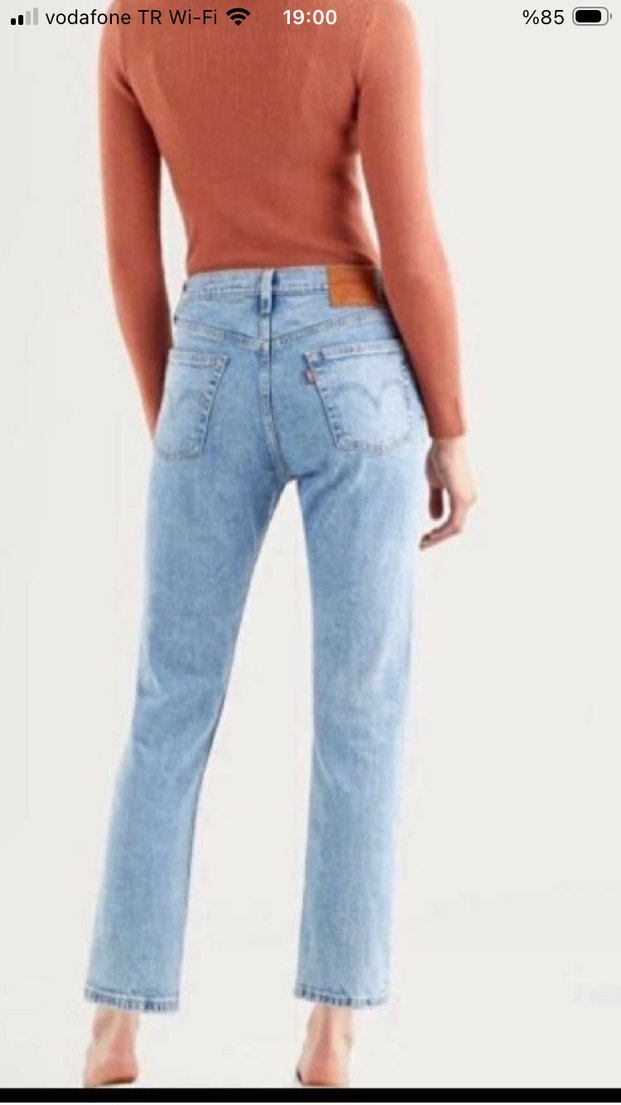 Levis  501 Açık Mavi Yüksek Bel Denim Jean — görsel 2/5