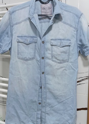 Mavi Erkek Kısa Kollu Denim Gömlek