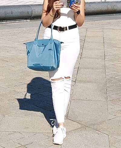 Longchamp Le Pliage Çanta - Mavi / M