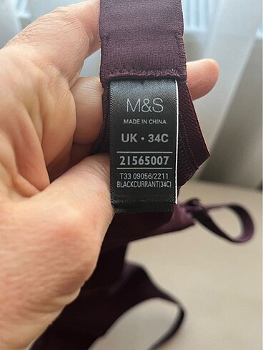 34 Beden bordo Renk Marks & Spencer sütyen defosuz