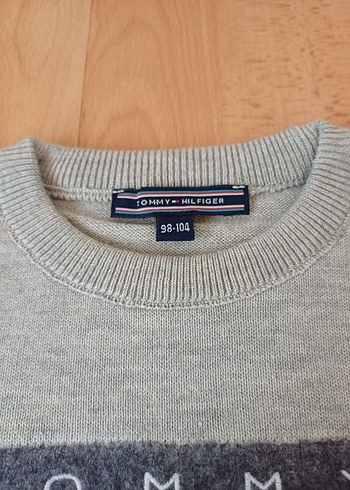 24-36 Ay Beden Tommy Hilfiger Gri Erkek Çocuk Kazak