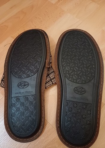 Erkek Kahverengi Tokalı Ev Terliği - Görsel 4