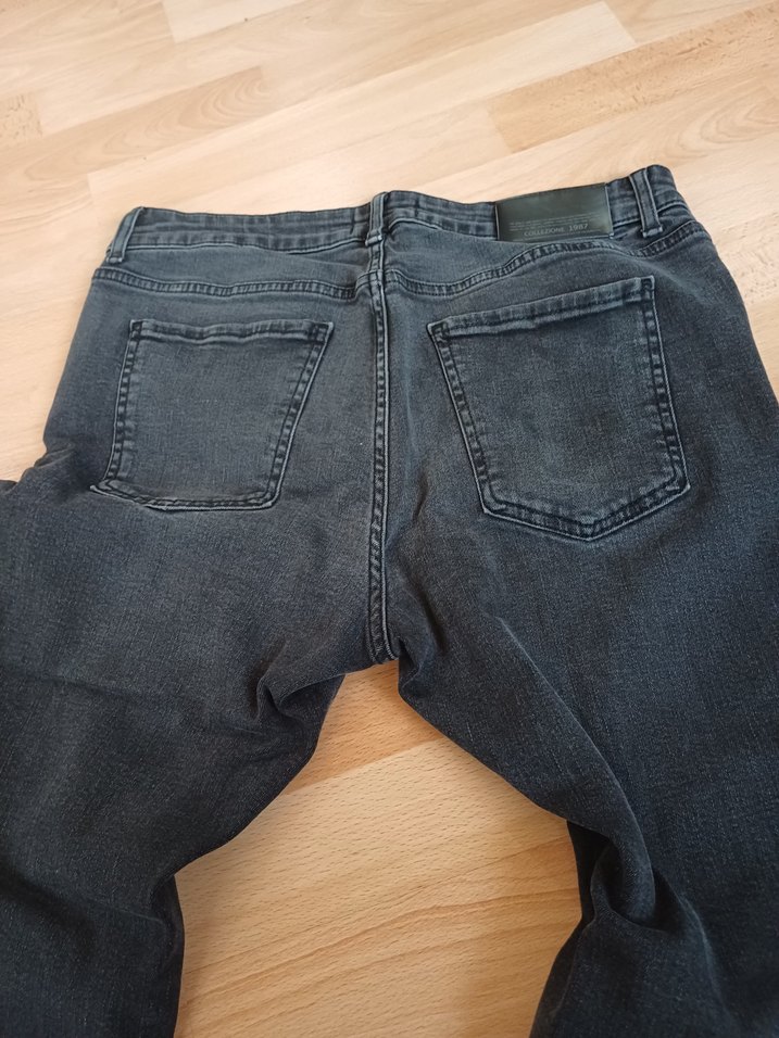 Siyah Erkek Denim Pantolon Regular Fit - Görsel 5