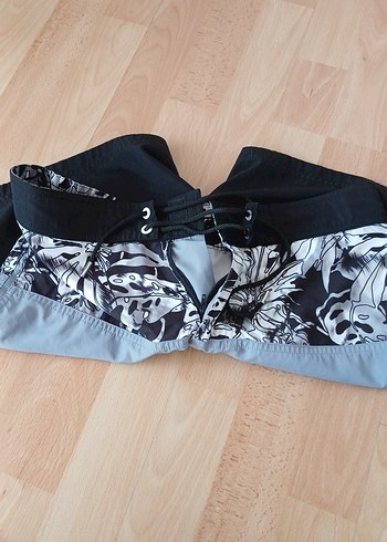 Erkek Gri Kemerli Mini Şort - Görsel 6