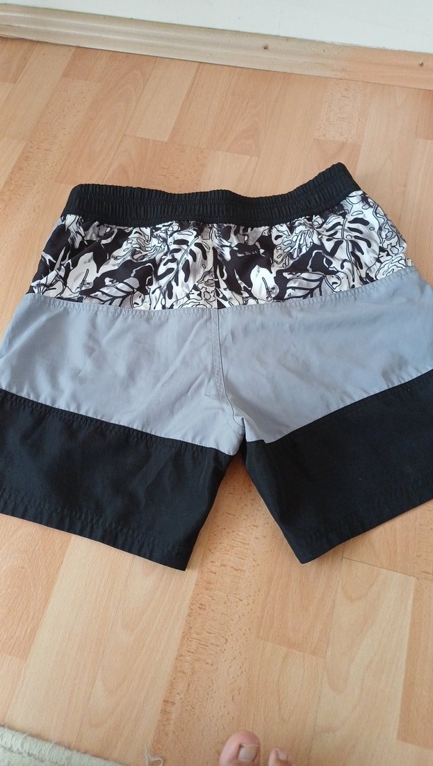 Erkek Gri Kemerli Mini Şort - Görsel 5