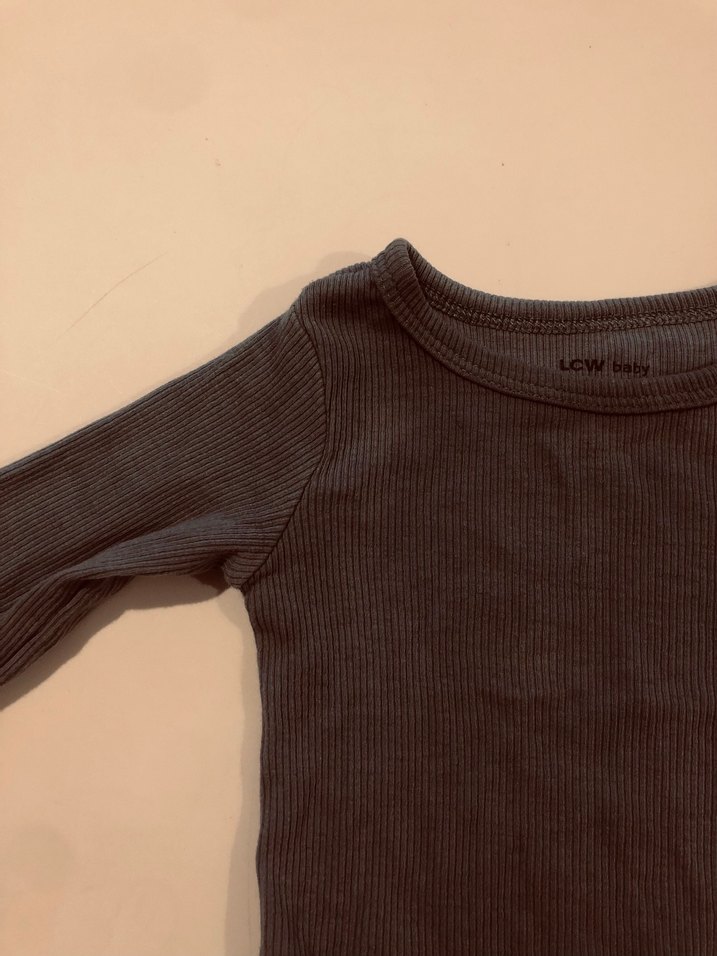 Koyu mavi Uzun Kollu Bebek Çıtçıtlı Body 9-12 ay - Görsel 3