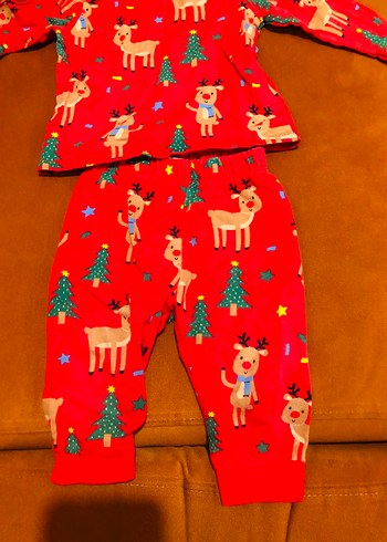 Bebek yılbaşı temalı Pijama Takımı - Görsel 2